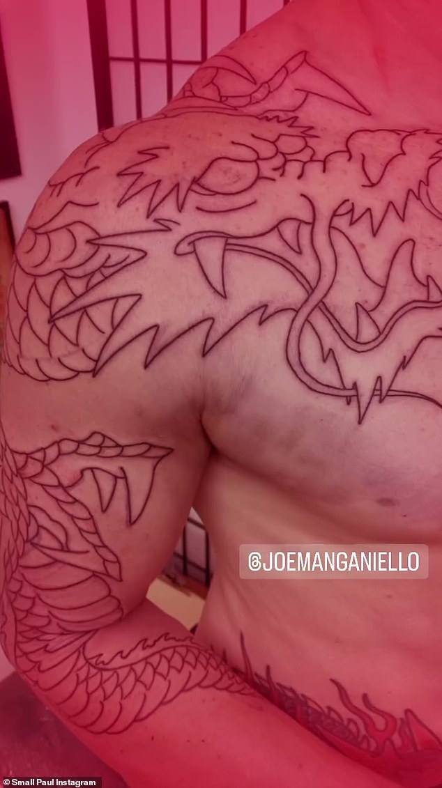 In the clip, the Magic Mike alum wore a tank top, which gave a full view of the intricate Japanese dragon design.