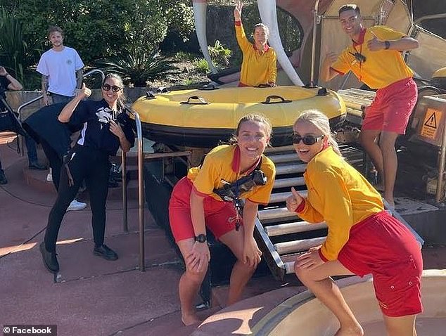 Some female staff were reportedly told they 'weren't allowed to be here' and were called 'b*****s' and 'sl**s' by members of the group.  (Pictured: Jamberoo Action Park staff at a previous event. It is not suggested that anyone in the photo was involved in the day out involving the ASWJ)