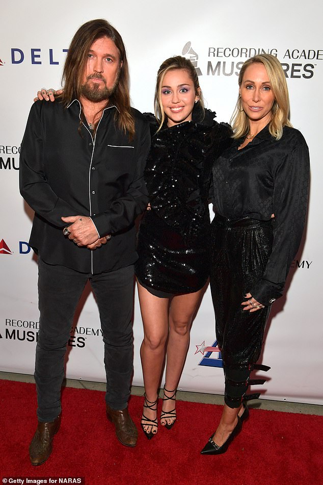 Billy Ray and Tish are seen with daughter Miley in Los Angeles on February 19