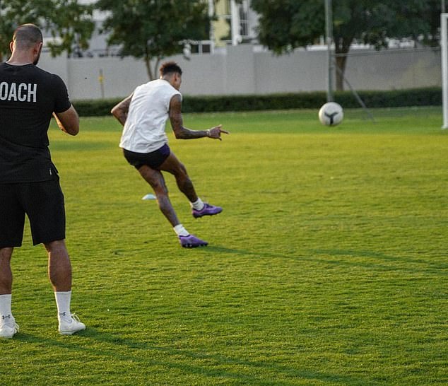 Lingard has continued to work hard on the training pitch, posting training montages of himself on social media