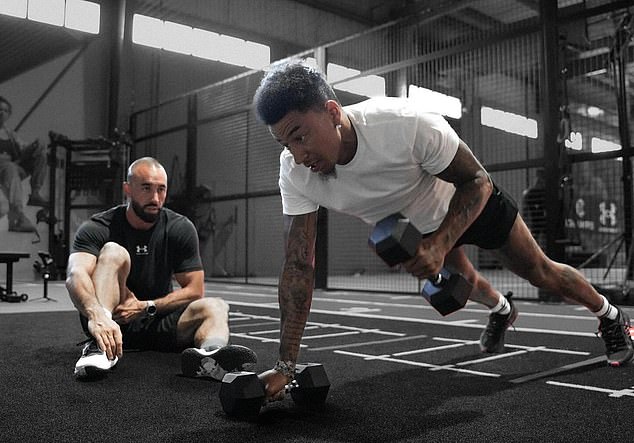 Lingard also posted several photos of himself working out at a luxury gym in Dubai