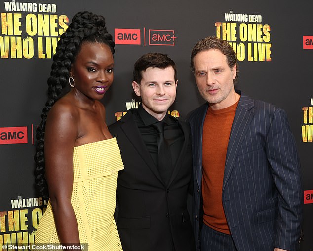 They both reunited on the red carpet at the Linwood Dunn Theater in Hollywood, and were joined by Chandler Riggs, who played Grimes' on-screen son Carl in TWD.