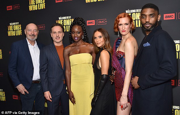 They were also joined by The Ones Who Live co-stars Terry O'Quinn (left, Major General Beal), Lesley-Ann Brandt (center, Thorne), Breeda Wool (right, Aiden) and Craig Tate (right, Donald Okafor ) .