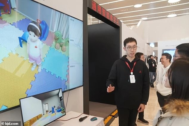 The Beijing Institute for General Artificial Intelligence (BIGAI) unveiled Tong Tong during an exhibition in late January.  Visitors could interact with Tong Tong, who then responded to changes in the virtual environment