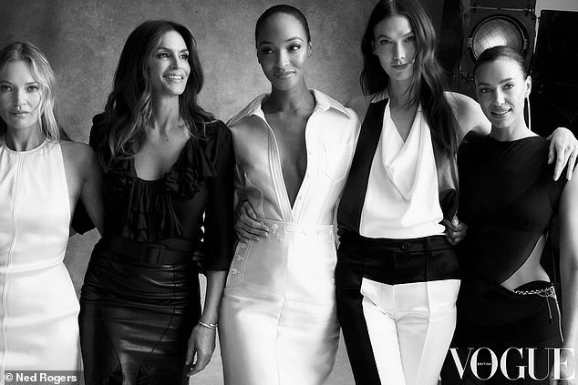 Kate, Cindy Crawford, Jourdan Dunn, Karlie Kloss and Irina Shayk looked fantastic