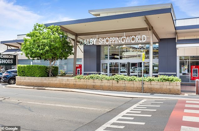 Mrs Green was at Dalby Shoppingworld (pictured) buying groceries for her grandmother when she was confronted