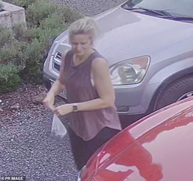 Ms Murphy is described as Caucasian, 173cm tall, of slim build with shoulder length blonde hair and was last seen wearing a maroon/brown running singlet and black mid-length leggings (pictured)