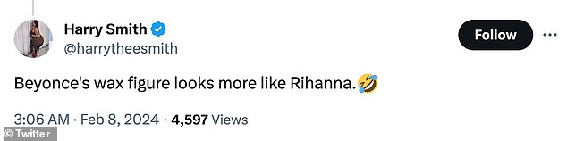 A handful of social media users called out the wax figure for looking more like Leah Remini, 53, Tyra Banks, 50, or Rihanna, 35