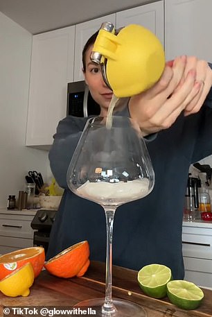 The content creator, who has over 323,000 followers on the video sharing platform, revealed the list of simple ingredients she needed while preparing the mocktail for herself