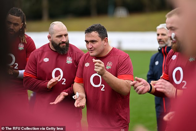 Jamie George (centre) has highlighted the importance of a fiery atmosphere at Twickenham