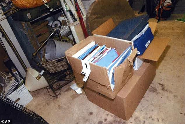 The image in Special Counsel Robert Hur's report shows a damaged box in which classified documents were found in Biden's garage in Wilmington, DE