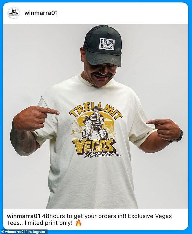 Mitchell has even launched his own line of T-shirts to celebrate the historic NRL clashes in Las Vegas