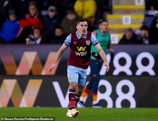 Burnley's Josh Cullen is currently playing below the average level of a Championship player according to the data