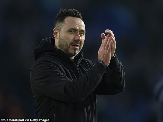 Brighton boss Roberto De Zerbi has won admirers for his style but has not managed a major club