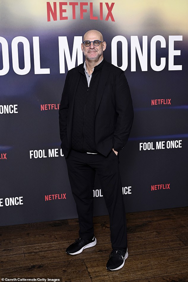 Coben is flaunting an overall deal with Netflix - especially after the groundbreaking success of Fool Me Once starring Michelle Keegan - but since Lazarus is an original idea, it's not about that kind of contract (pictured during the Fool Me Once photocall in December 2023)