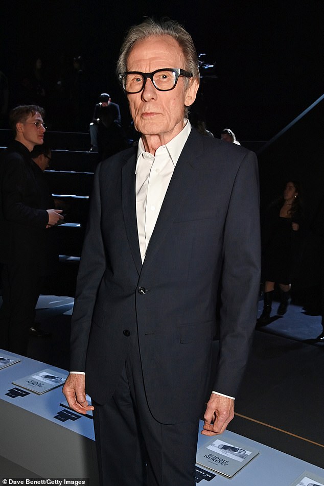 Pirates Of The Caribbean sensation Bill Nighy, 74, will star as Doctor Lazarus, who is said to be a 'psychologist and father of Laz, Jenna and Sutton' (pictured at Paris Fashion Week earlier this month)