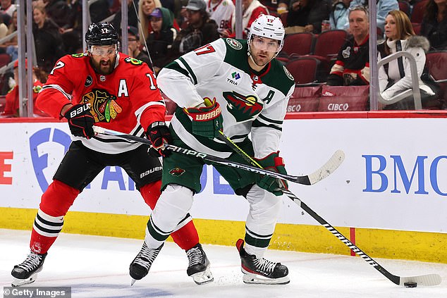 Marcus and Nick each scored a goal on Wednesday as the Wild defeated the Blackhawks 2-1