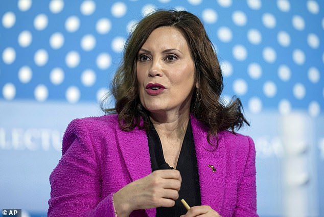 Michigan Governor Gretchen Whitmer, who considered Biden as a potential running mate, speaks at the SelectUSA Investment Summit, Bay 4, 2023, in Oxon Hill, Maryland