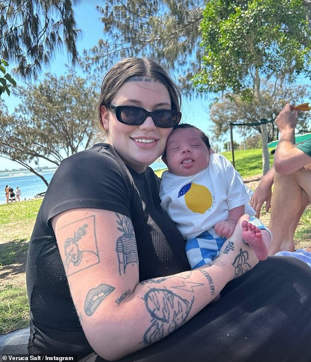 Veruca gave birth to her son Cash Harrison Stirling on December 19 and has since shared dozens of moments from her first six weeks with the little one