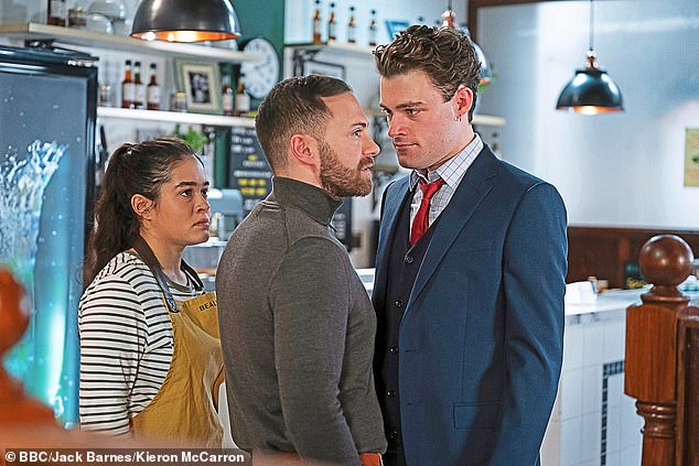 In EastEnders, Johnny and Dean get into an argument about Linda