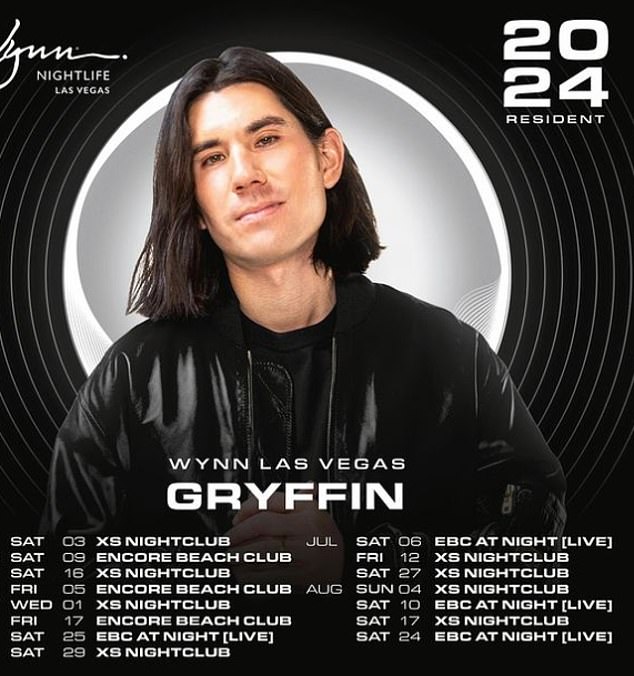 Las Vegas resident DJ Gryffin will perform a special set on the par-three hole on Saturday