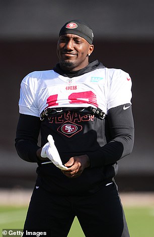 Deebo Samuel #19 looks on during San Francisco 49ers