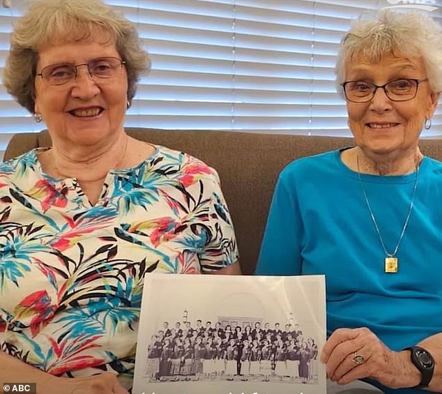 Sylvia Crane (left) was the last of the group to move into the community in July and said she felt a sense of relief seeing the familiar faces of her friends