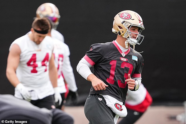 Brock Purdy and co did a 68-minute jog that focused on red zone work