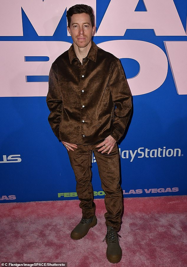 Dobrev was also accompanied by her boyfriend, Shaun White, who wore a slightly oversized brown velor button-down shirt.