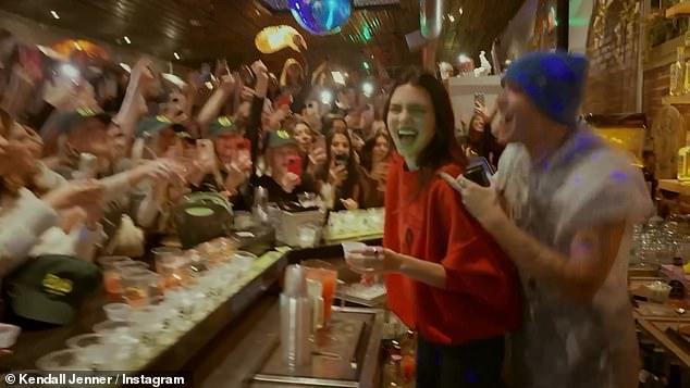 The final part of the video followed Jenner as she visited Gainesville, Florida, where she poured several drinks during a trip to a local bar.