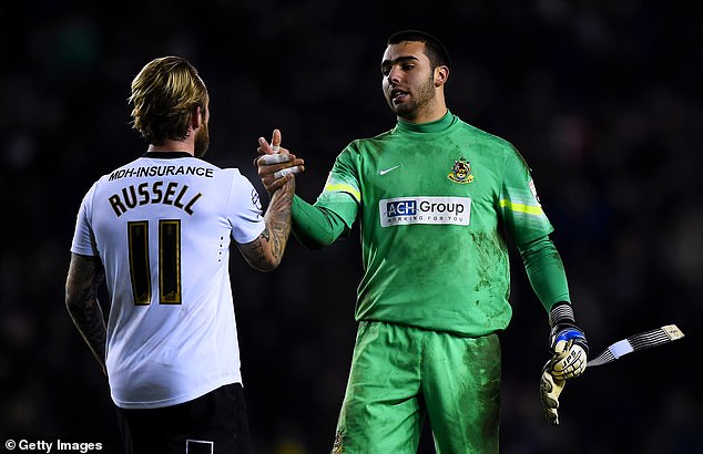 The goalkeeper looks noticeably different in his younger years without his trademark beard