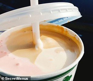 The Side-by-side shake is a secret drink order where a customer can choose to mix two or three flavors instead of just one