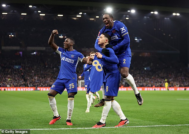 The Argentine scored a stunning free-kick against Aston Villa and celebrated by committing his future to Chelsea despite reports suggesting the £107million man is keen to leave.