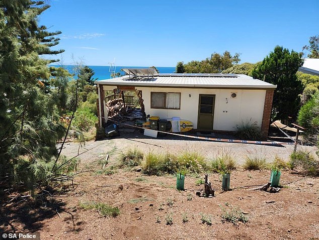 Emergency services who arrived on the scene after the crash decided not to install support structures on the property (pictured) after discovering parts of the house contained asbestos