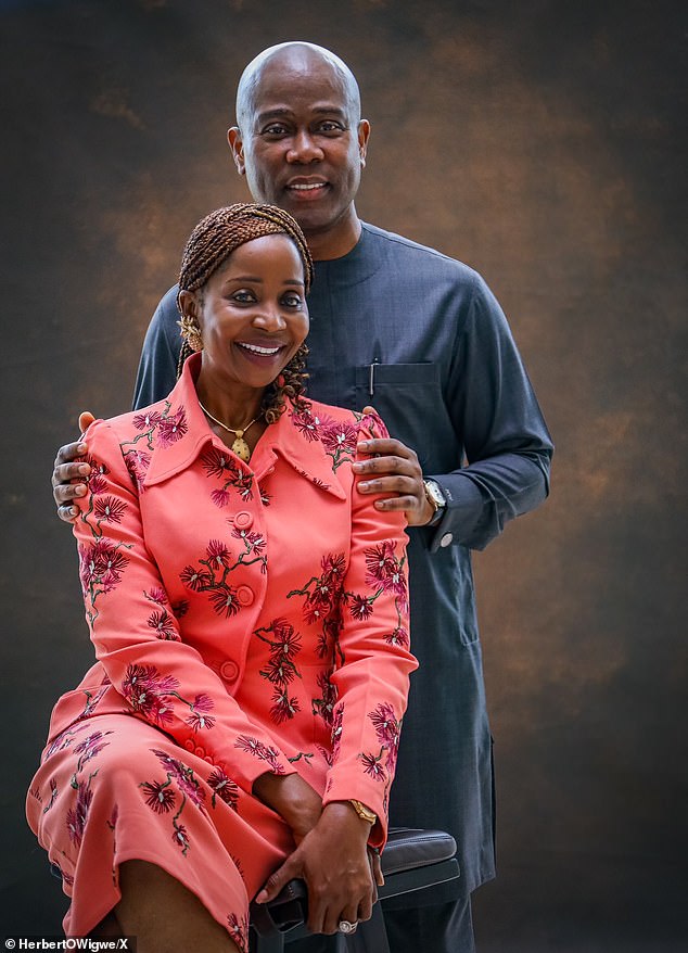 The banking CEO and leading figure in Nigerian economic issues was killed, along with his wife (pictured together), son and three others