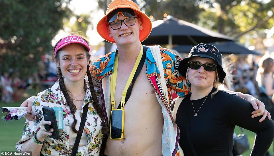 A distinctly 'hippie' aesthetic was also present at the music festival this weekend