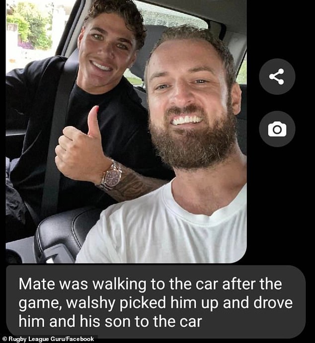 A fan was walking to his car with his son when the Broncos fullback gave them a ride