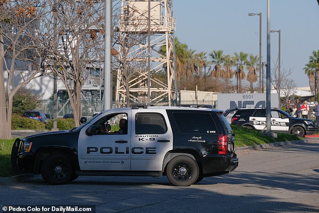 There was an unprecedented police presence at the terminal for the singer's arrival