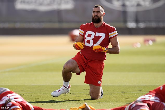 Superstar tight end Kelce has been building up to the Super Bowl all week from Las Vegas