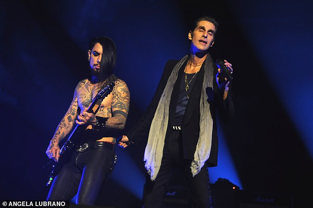 Perry Ferrell and Dave Navarro of Jane's Addiction, a rock band formed in Los Angeles in 1985 and released their first single, Jane Says, in 1987