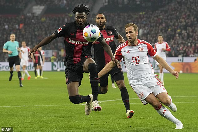 Kane was frustrated as he managed just 18 touches in the brutal 95 minutes against Leverkusen