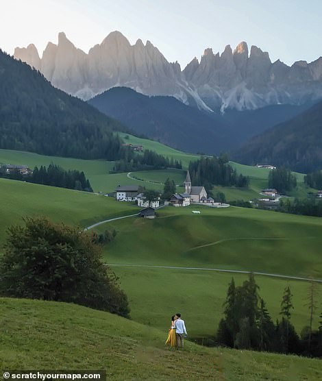 This photo captures the beautiful greenery of Val di Funes, a valley in South Tyrol, Italy