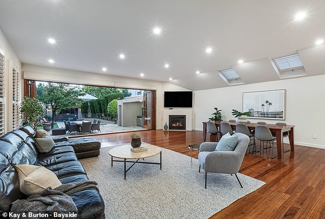 The open plan living area is large enough to play cricket indoors