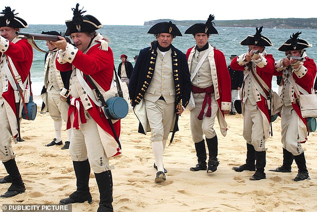 One of Kate Middleton's ancestors commanded a ship from the very first Royal Navy fleet to land in Australia.  This scene, showing British troops of the period on the Australian coast, is from the ITV drama The Incredible Journey of Mary Bryant