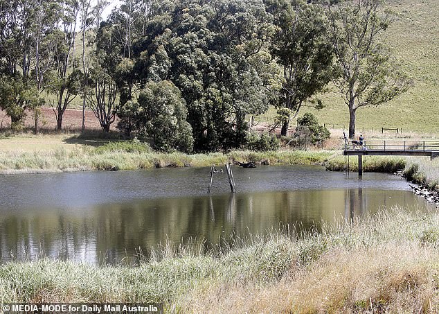 Pictured: Dean's Reservoir, where the town sign stood