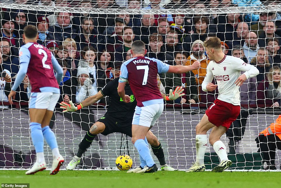 1707676648 730 Aston Villa 1 2 Manchester United Scott McTominay heads home after