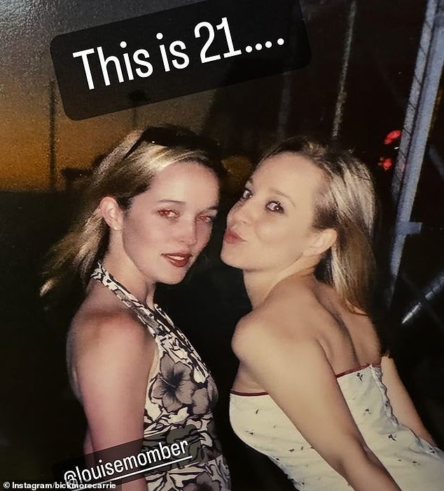 Carrie Bickmore looked unrecognizable when she posted a photo of herself in her twenties last week