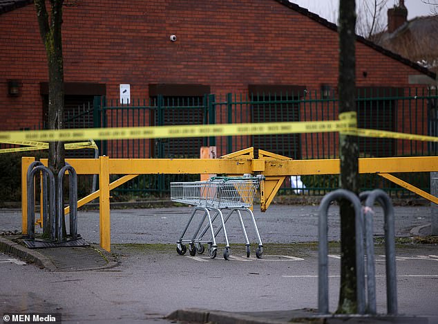 Police officers were called to reports of a rape in Rochdale, Greater Manchester yesterday.  Pictured: The Rochdale scene