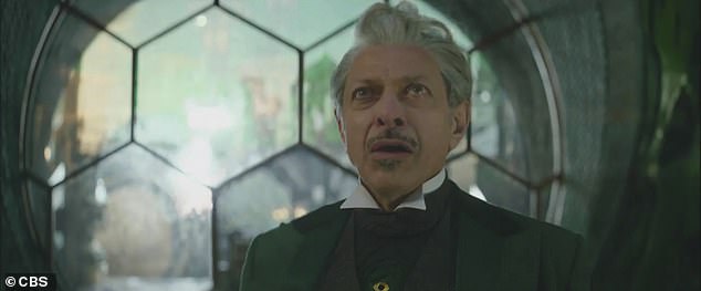 Jeff Goldblum can also be seen in his black suit