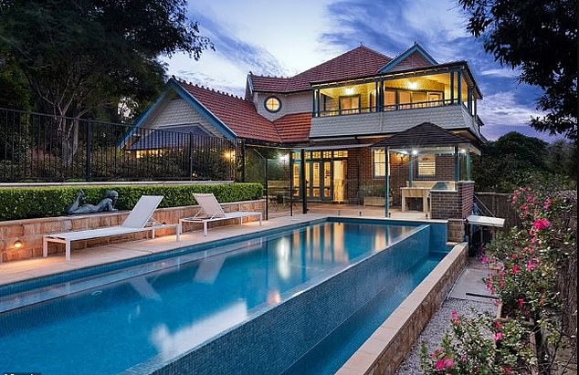 Lisa and Peter have made a fortune in the property market since buying their first home in 1993.  They bought the five-bedroom, three-bathroom Mosman property (pictured) for $855,000 and sold it five years later for $1.65 million.